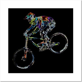 mtb downhill Posters and Art